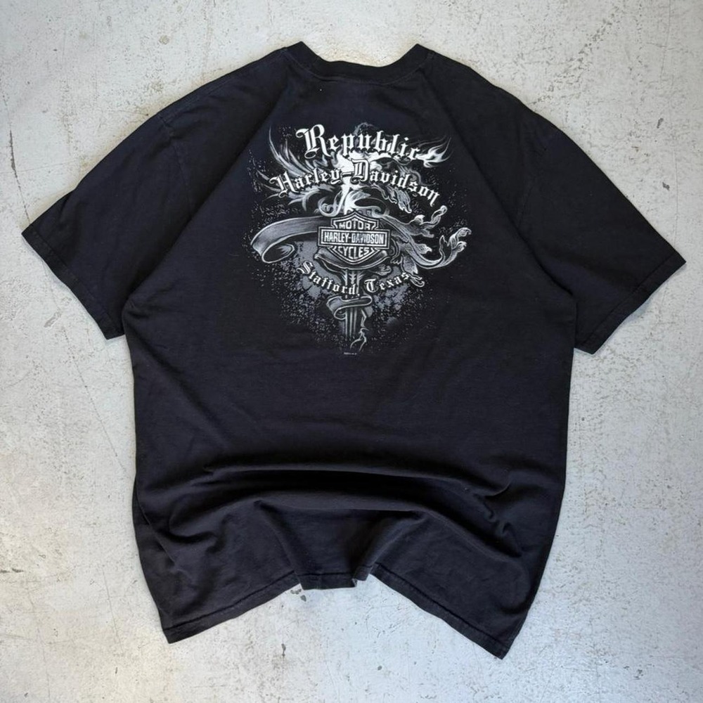 vintage 2011 harley davidson stanford tx graphic t-shirt - Picture 3 of 7